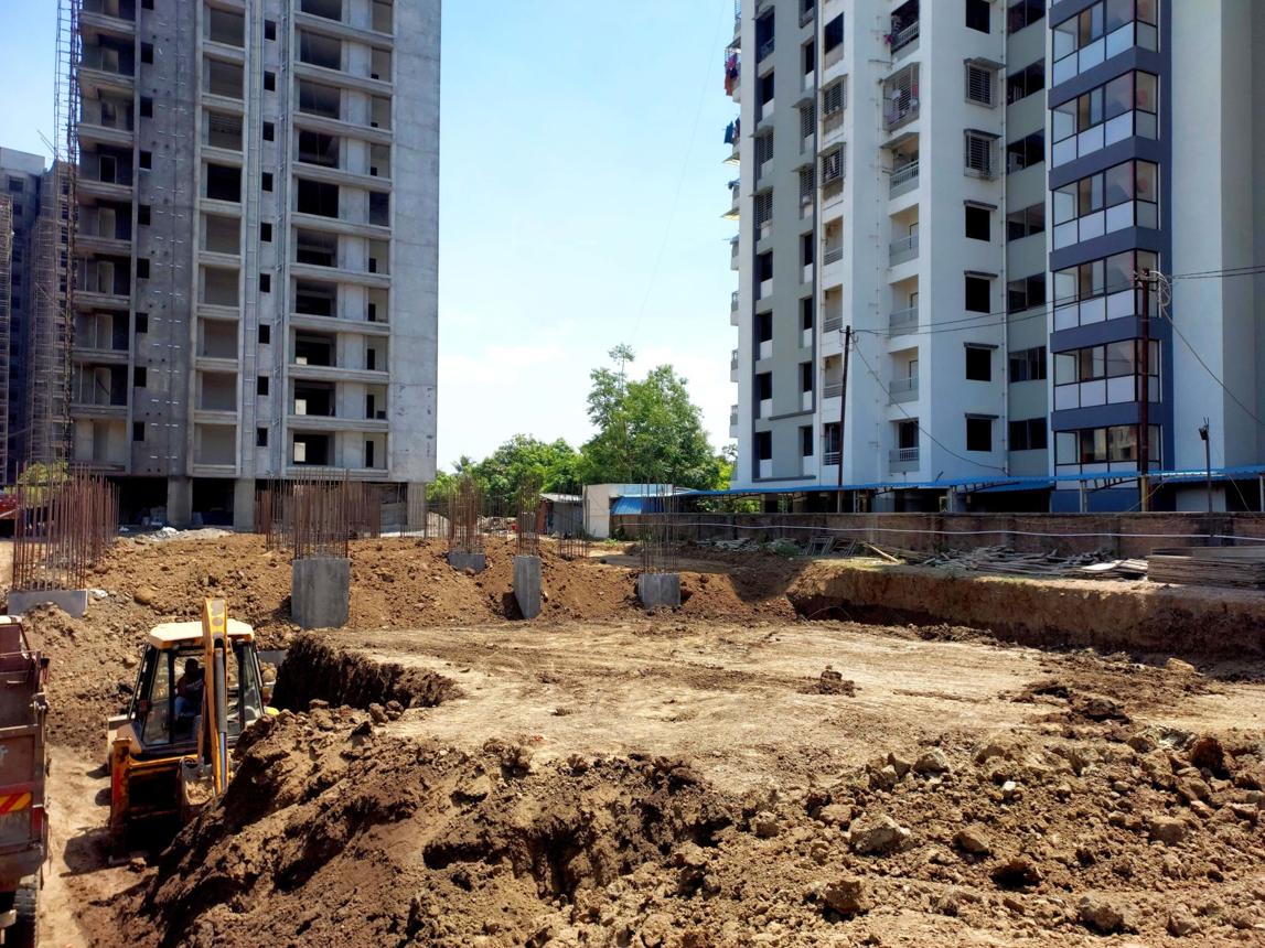 Modern house construction project in Ghaziabad